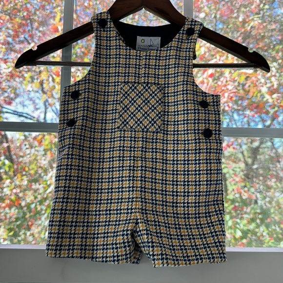 Houndstooth Baby Boy Shortall One Pieces